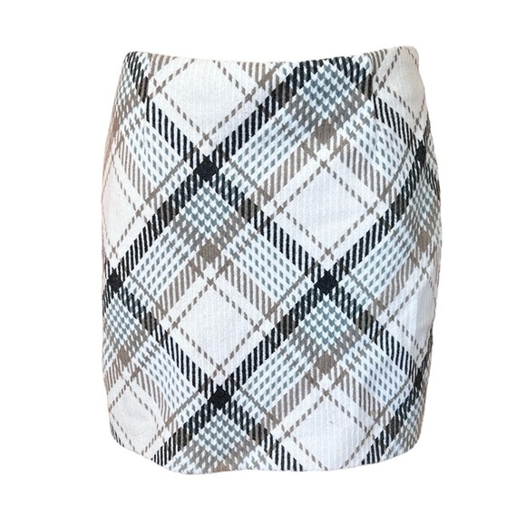 H&M 8 Preppy Plaid Wool Blend Mini Skirt Schoolgirl Clueless Costume - Picture 2 of 8